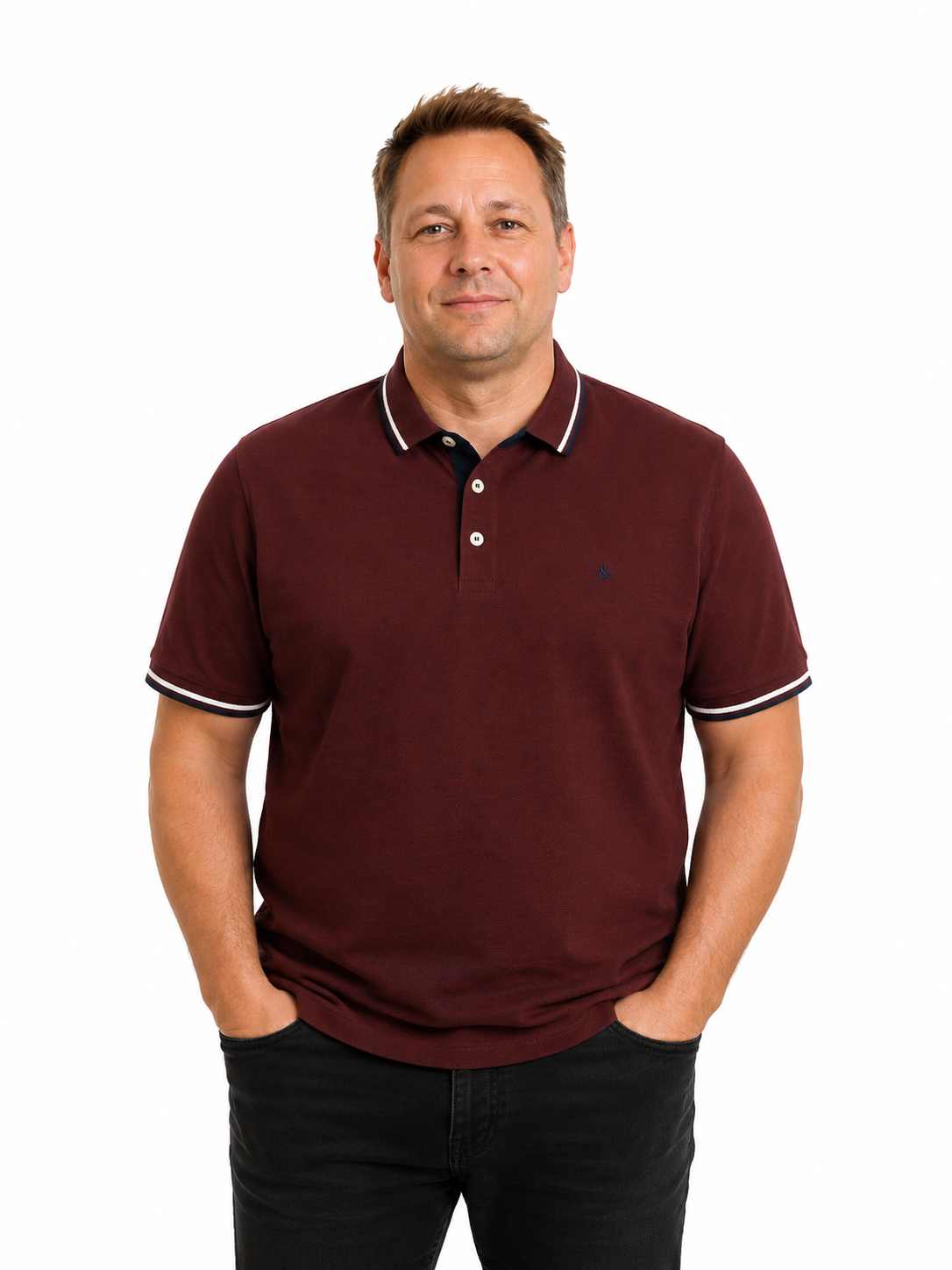 Jack & Jones Paulos Polo – Fired Brick (3XL - 8XL)