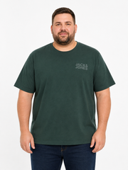 Jack & Jones - Corp Logo T-Shirt Small Print – Scarab (3XL–8XL)