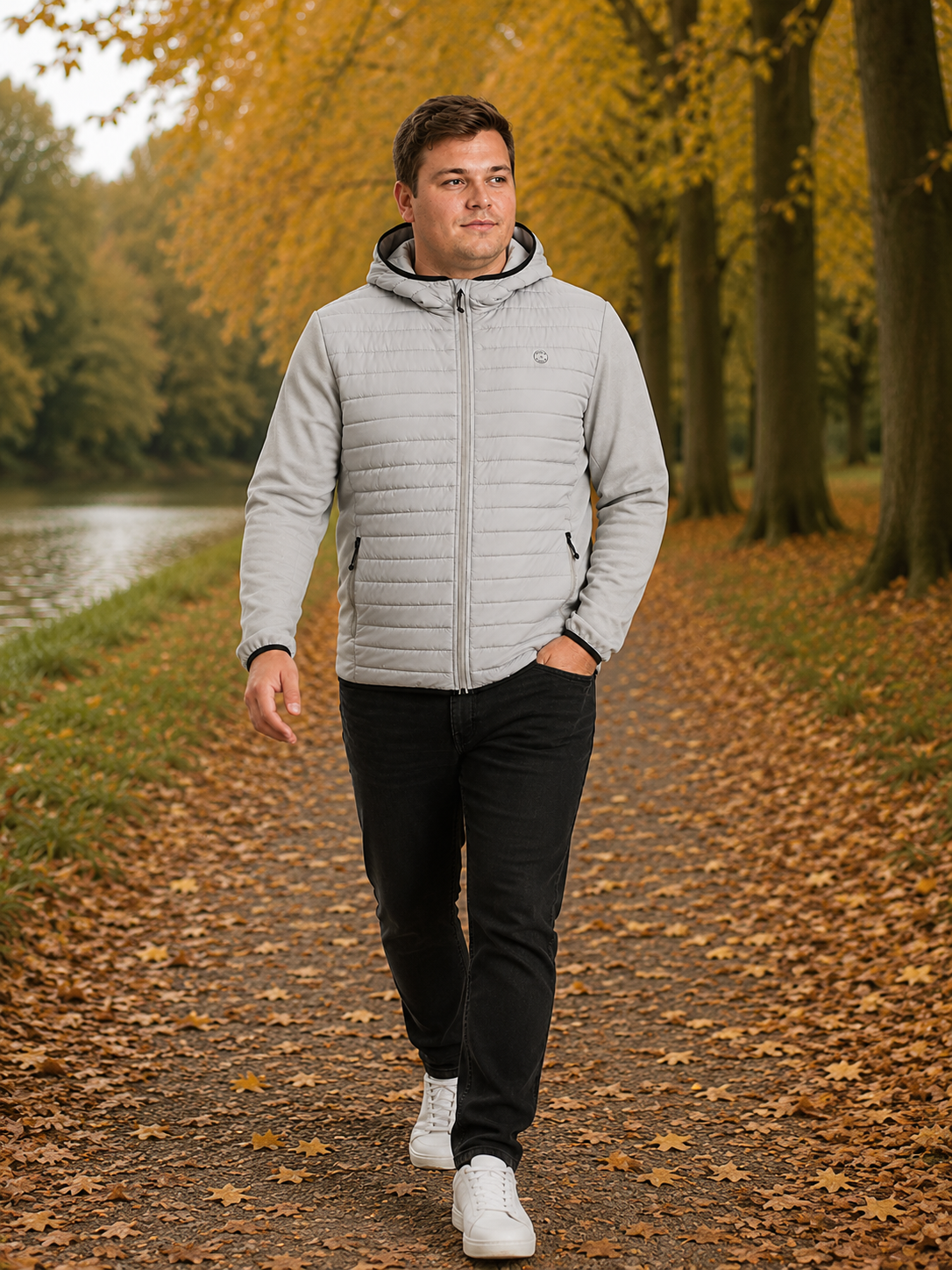 Jack & Jones - Multi Quilted Jakke - Wrought Iron
