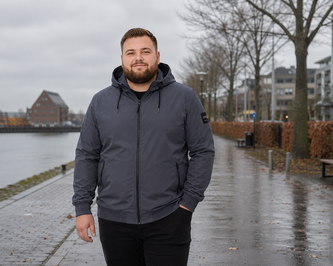 Jack & Jones - Basic Softshell - Turbulence (Grå) (3XL-8XL)
