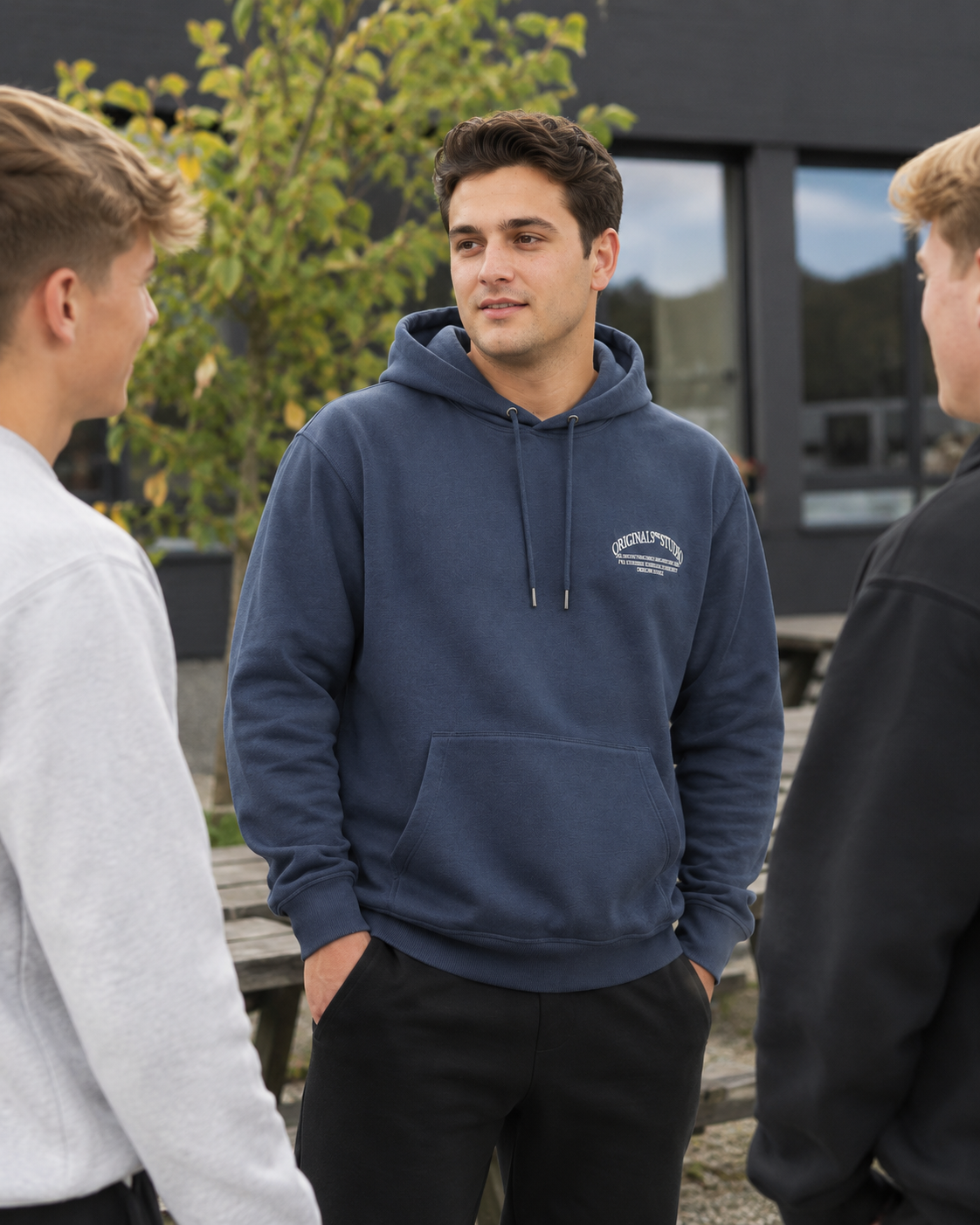 Jack & Jones - Frederiksberg Margate Hættetrøje - Nightshadow