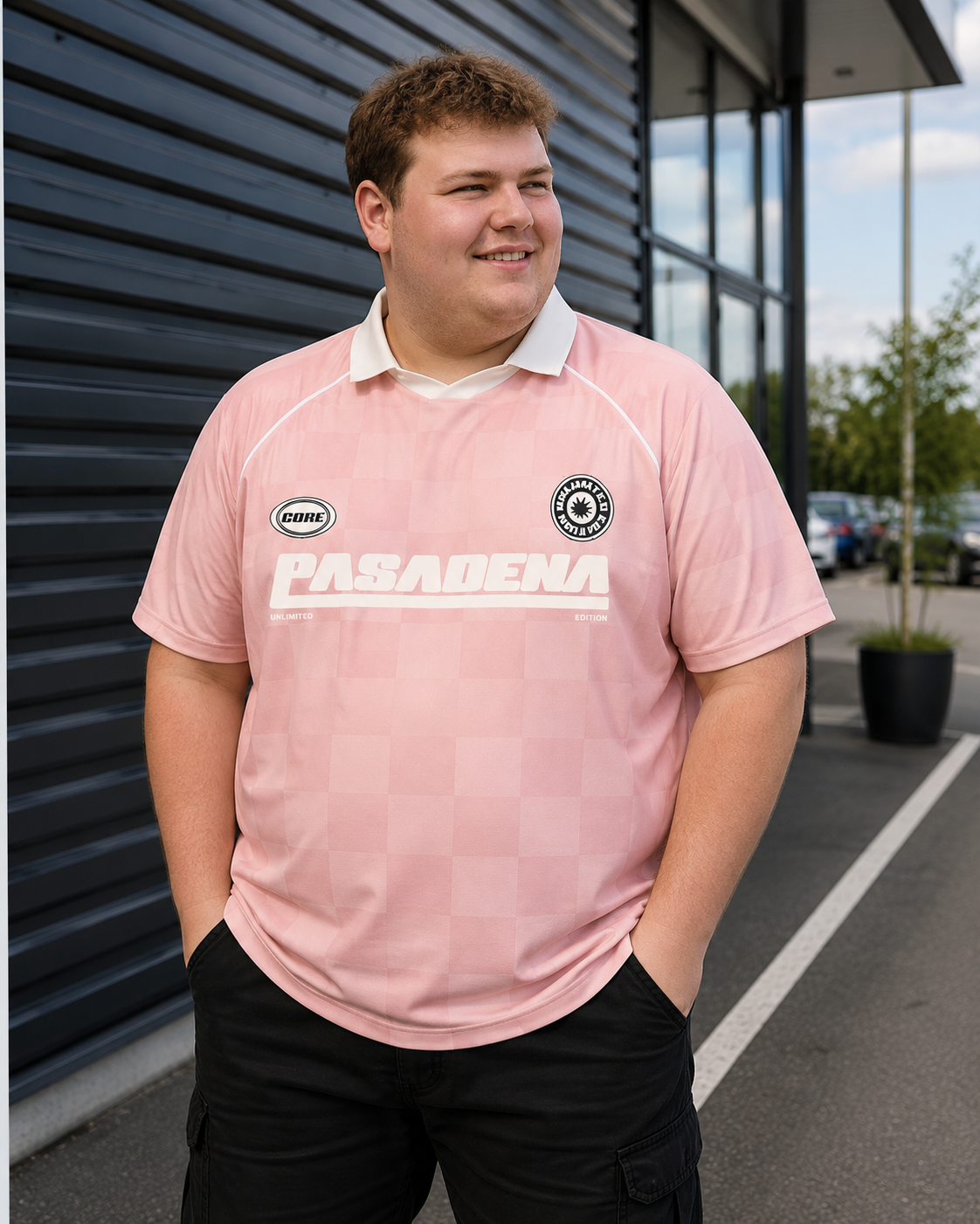 Jack & Jones - Treat A.O.P. Mesh Polo - Pink Icing