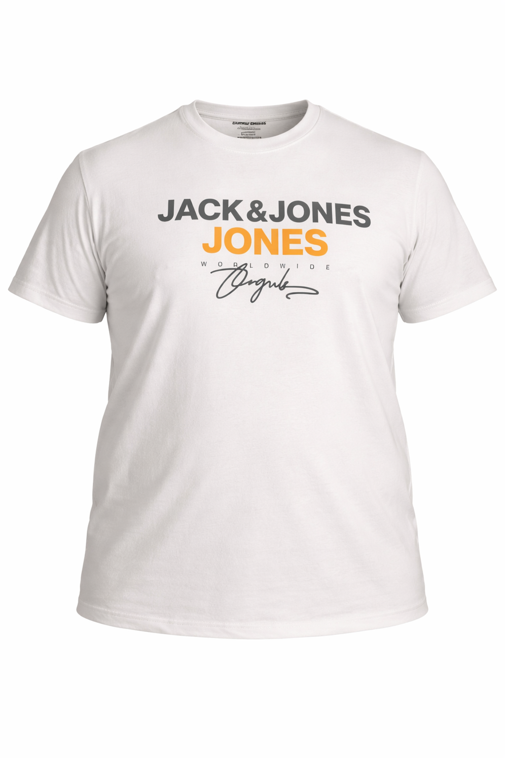 Jack & Jones – Ganggu T-Shirt – Hvid (3XL–8XL)