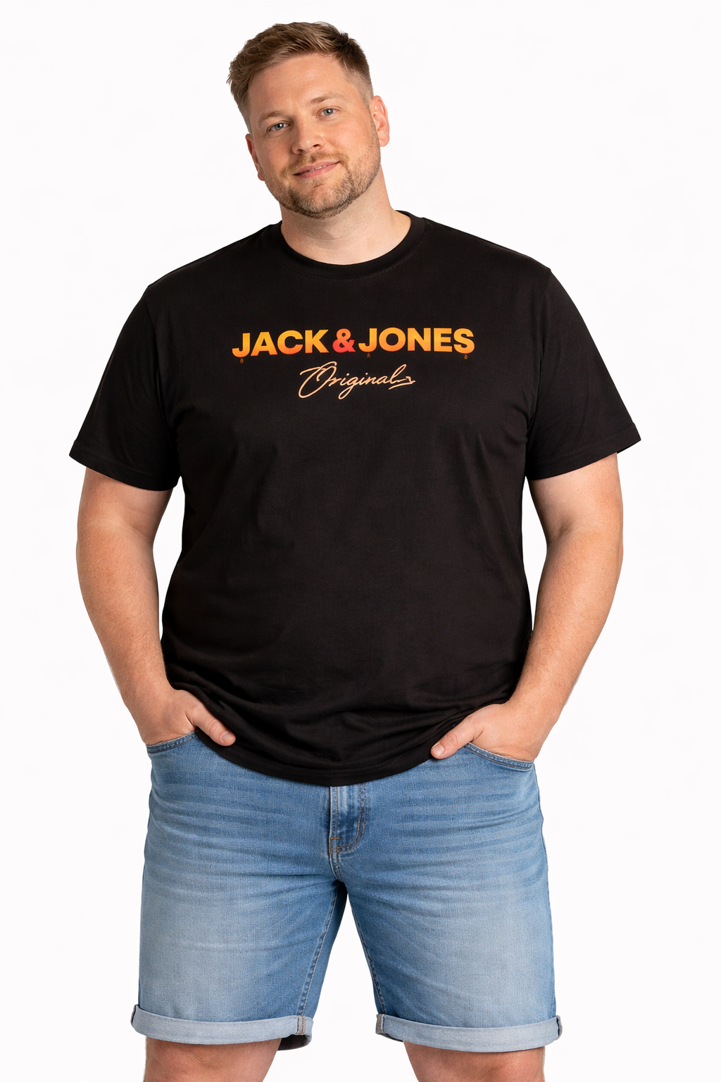 Jack & Jones – Ganggu T-Shirt – Sort (3XL–8XL)