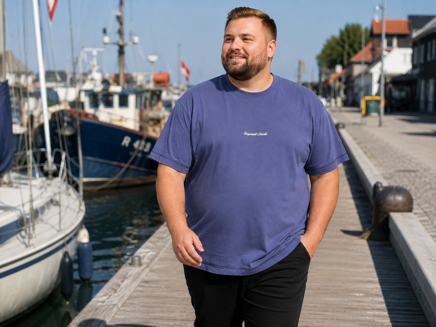 Jack & Jones - Nørrebro T-Shirts - Crown Blue (Blå) (3XL-8XL)