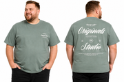 Jack & Jones Nørrebro Typo T-Shirt – Støvet Grøn (3XL-8XL)