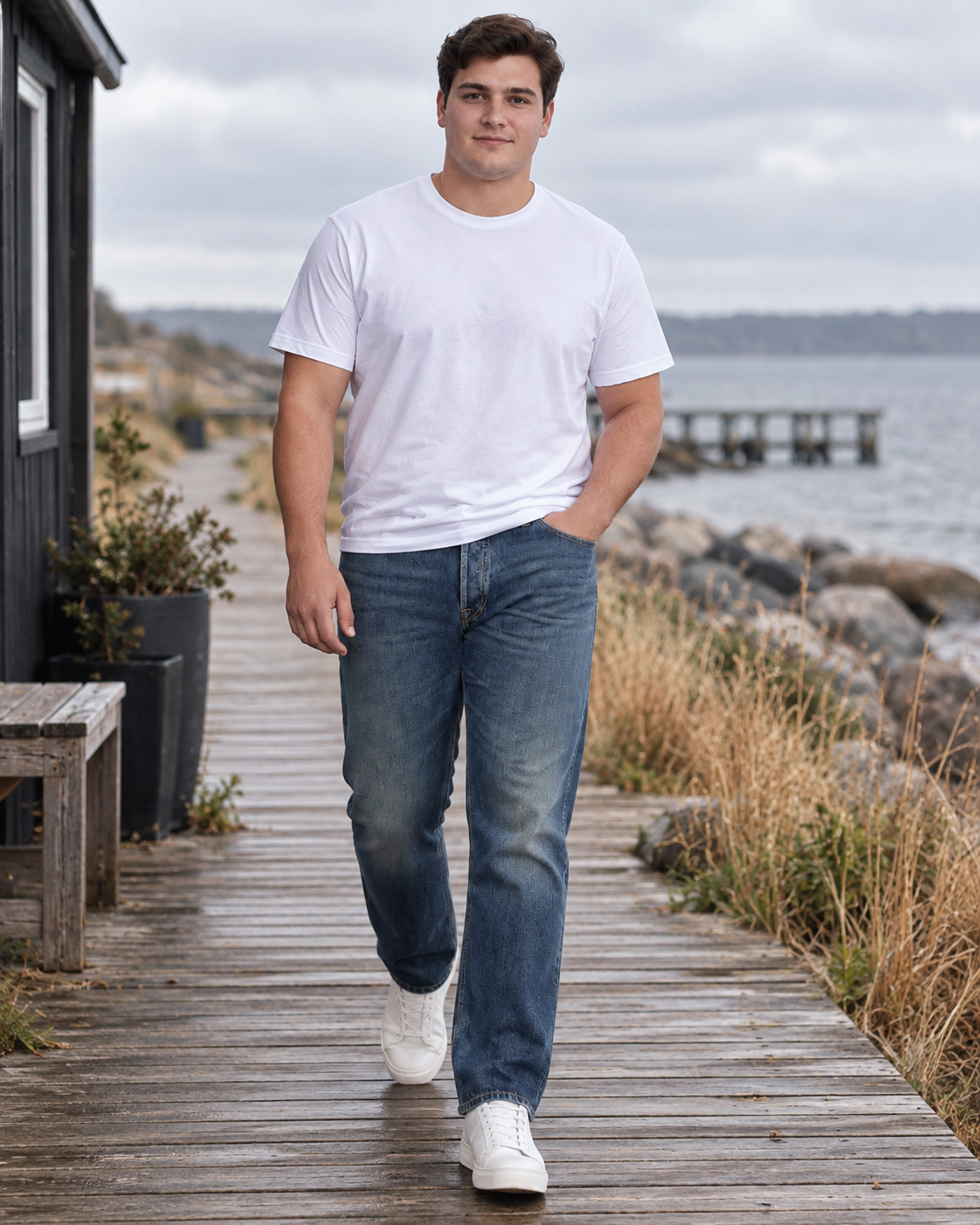 Jack & Jones - Chris Original Jeans AKM918 - Mørk Blue Denim (42-54)