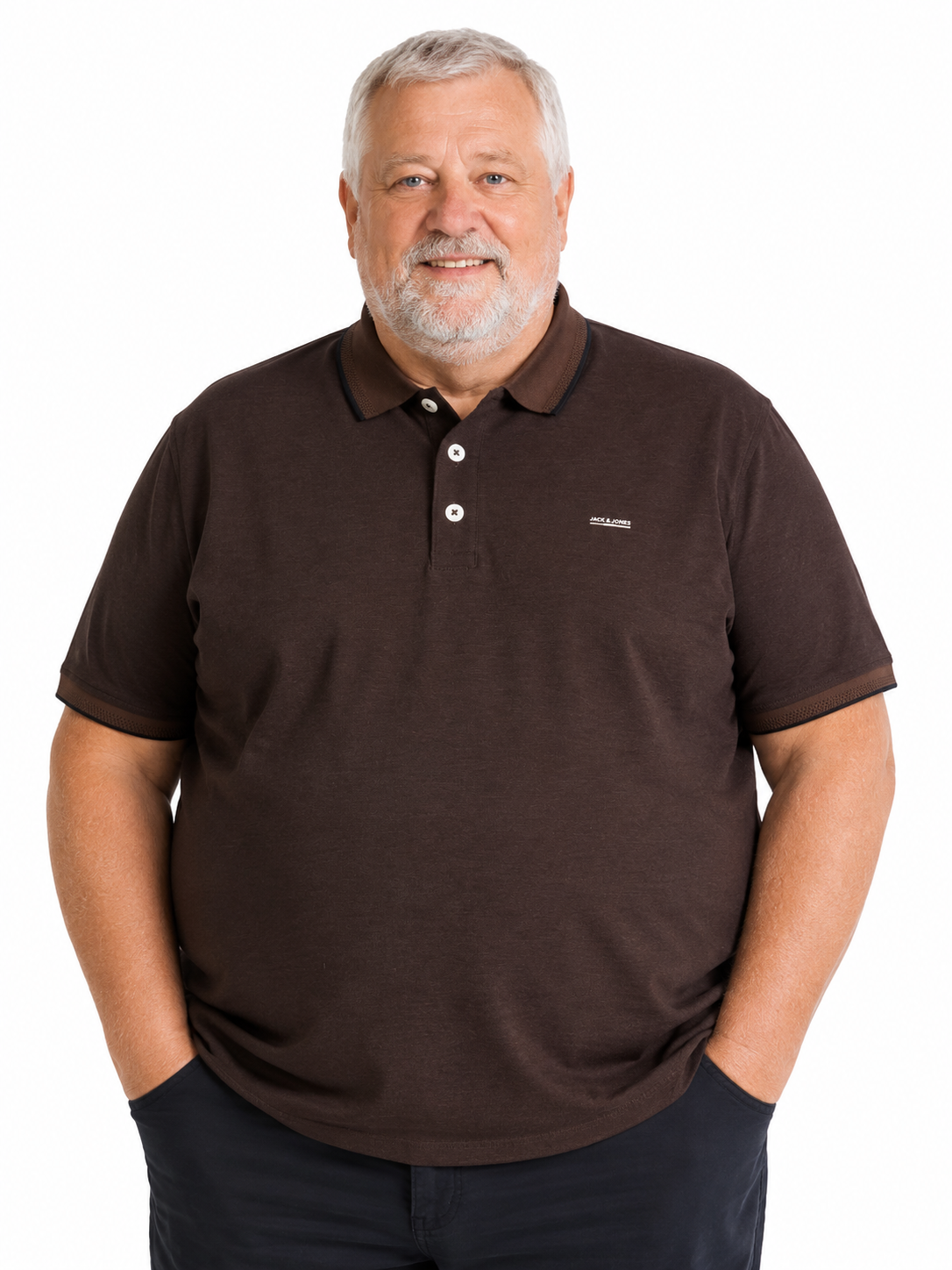 Jack & Jones - Alves Polo - Hot Fudge (Brun) (2XL-8XL)