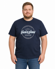 Jack & Jones - Dover Denim T-Shirt – Navy Blazer (3XL-8XL)