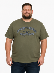 Jack & Jones - Denver Graphic T-Shirt – Dusty Olive (3XL-8XL)