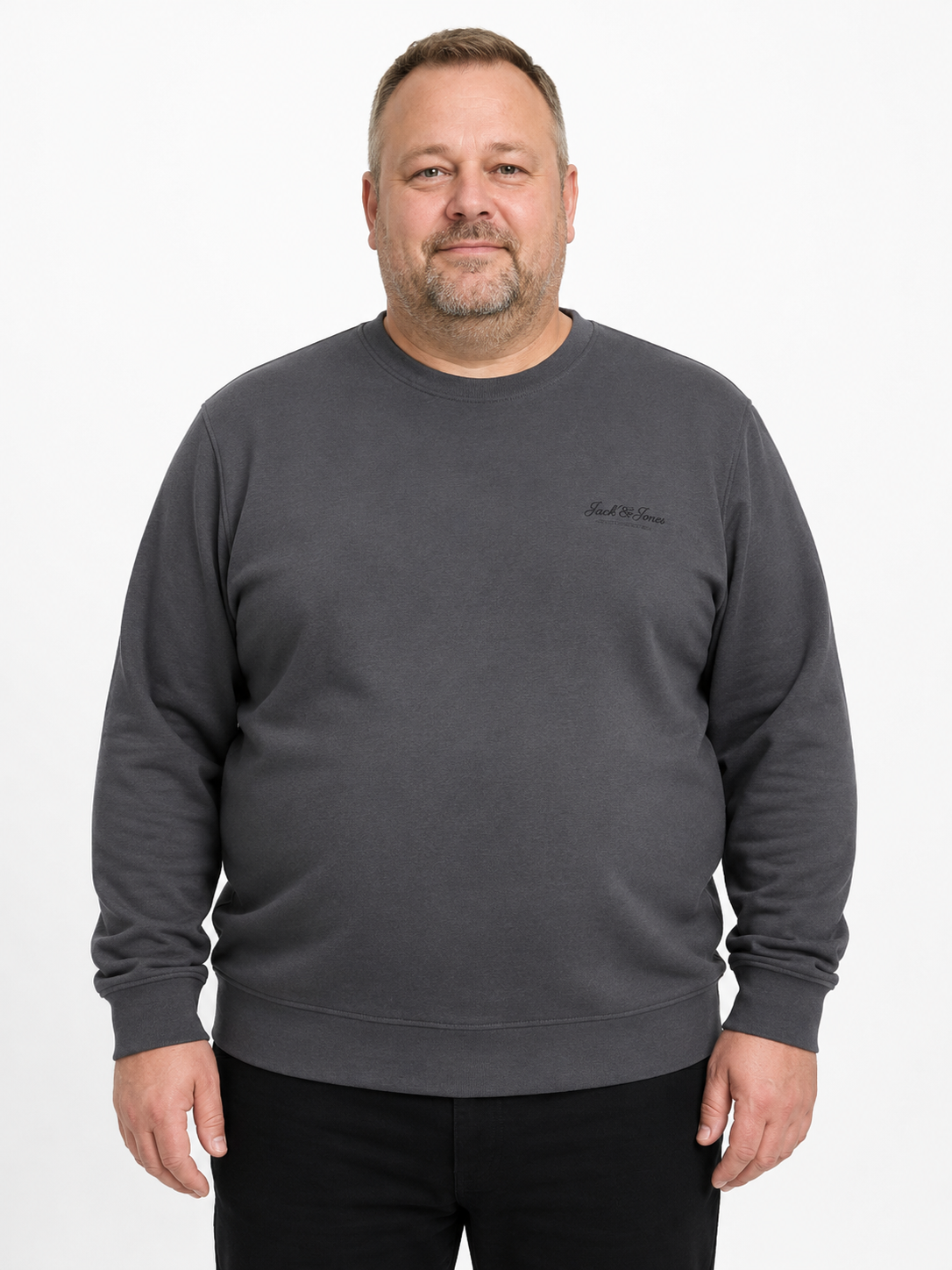 Jack & Jones Graphic Sweat – Asphalt (3XL - 8XL)