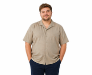 Jack & Jones - Global Waffle Resort Skjorte - Vetiver– (3XL til 8XL)