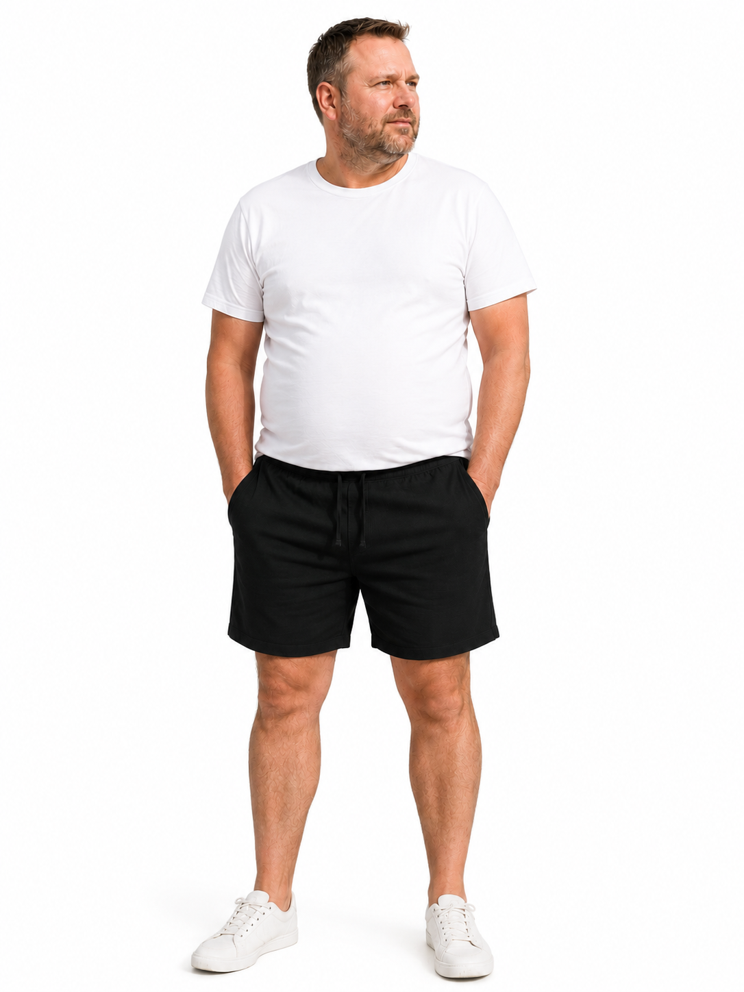 Jack & Jones - Jaiden Waffle Shorts – Sorte (2XL-8XL)