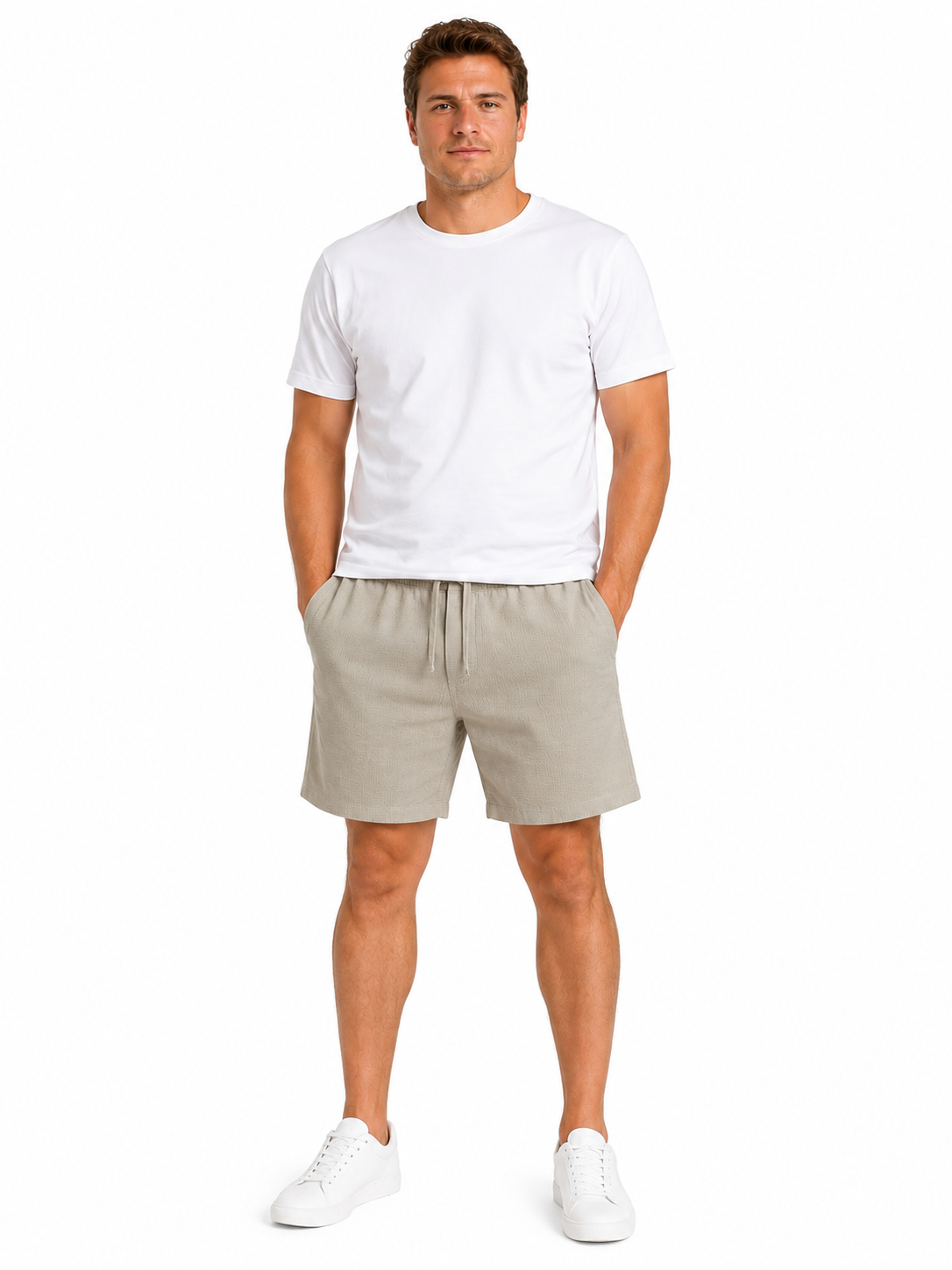 Jack & Jones - Jaiden Waffle Shorts – Vetiver (2XL-8XL)