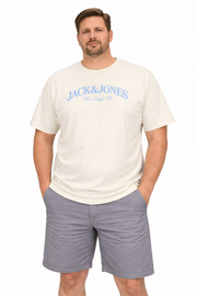 Jack & Jones – Branding T-Shirt – Antique Hvid (3XL–8XL)