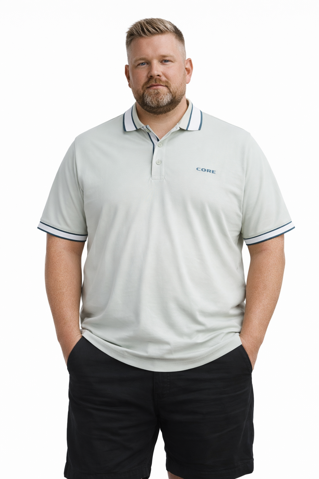 Jack & Jones – Fusion Light Polo – Aqua Gray (3XL–8XL)