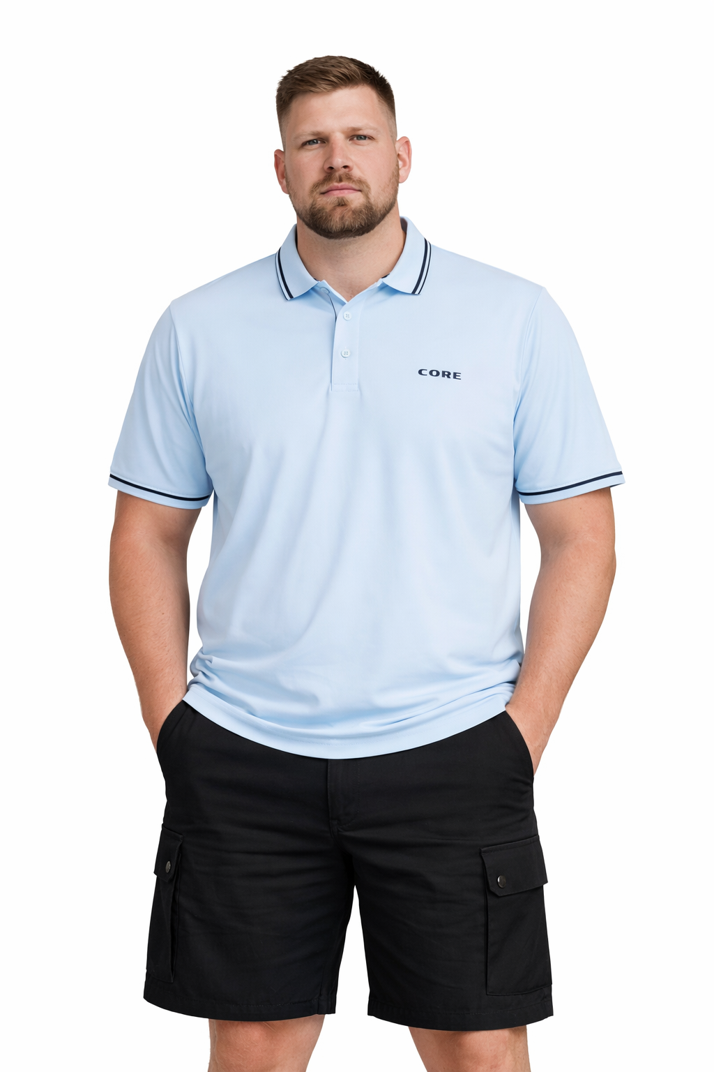 Jack & Jones – Fusion Light Polo - Omphalodes – (3XL–8XL