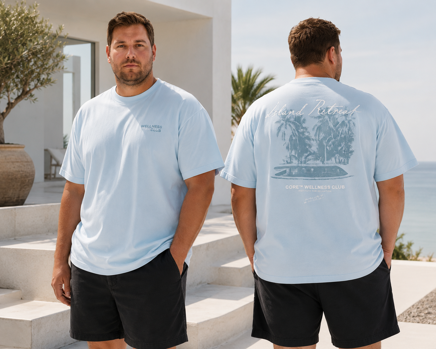 Jack & Jones - Terna Script Back T-Shirt - Omphalodes - (3XL-8XL)