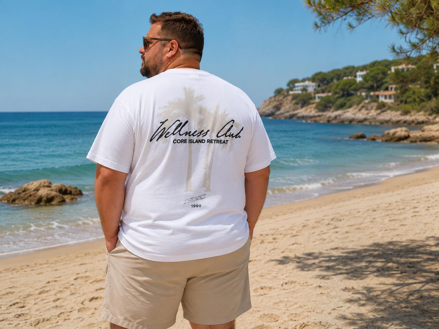 Jack & Jones - Terna Script Back T-shirt - Hvid - (3XL-8XL)