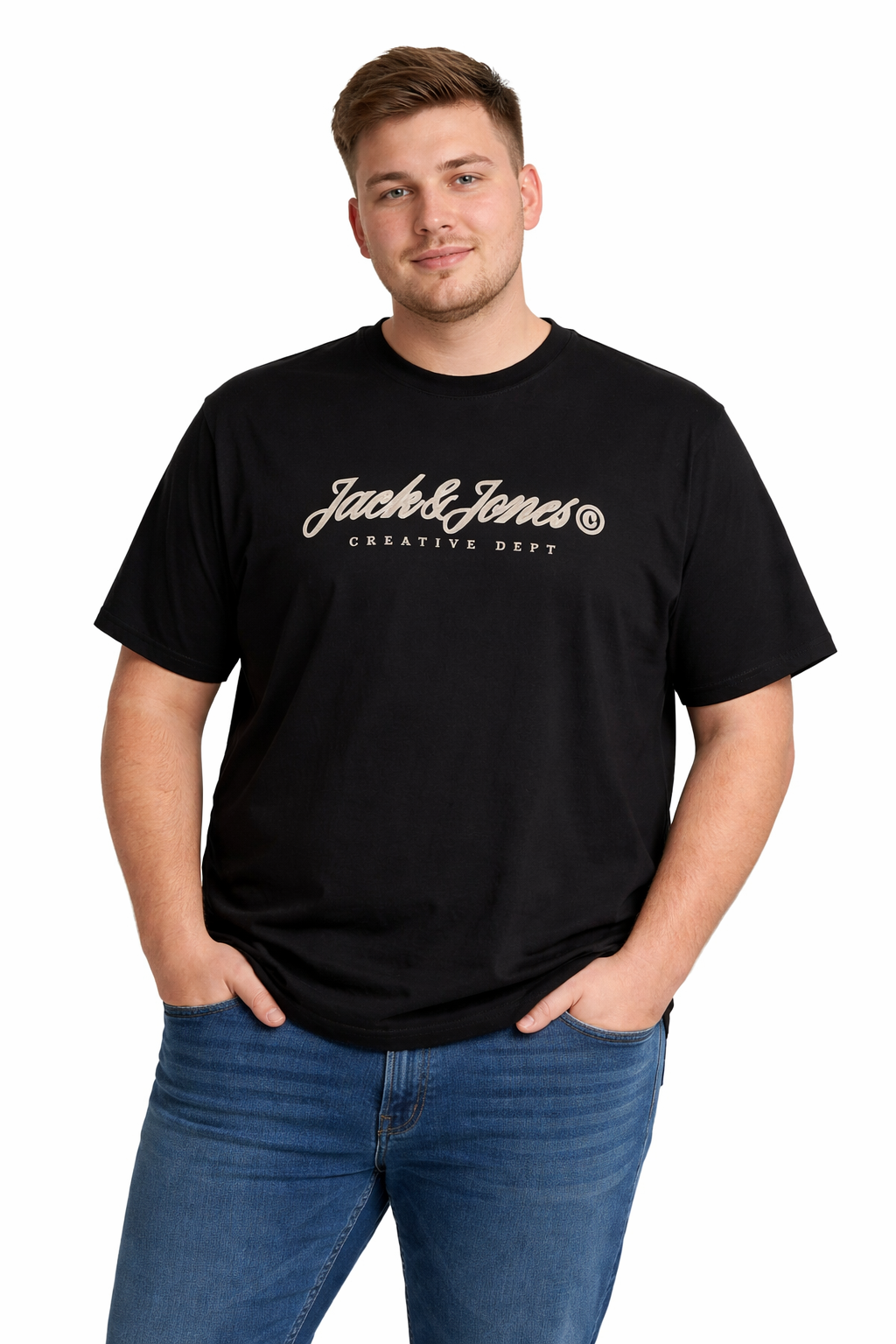 Jack & Jones - Montauk Type Front T-Shirt - Sort