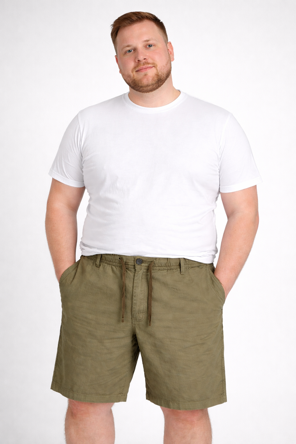 Jack & Jones - Hybrid Bondi Hør Shorts - Lichen Green
