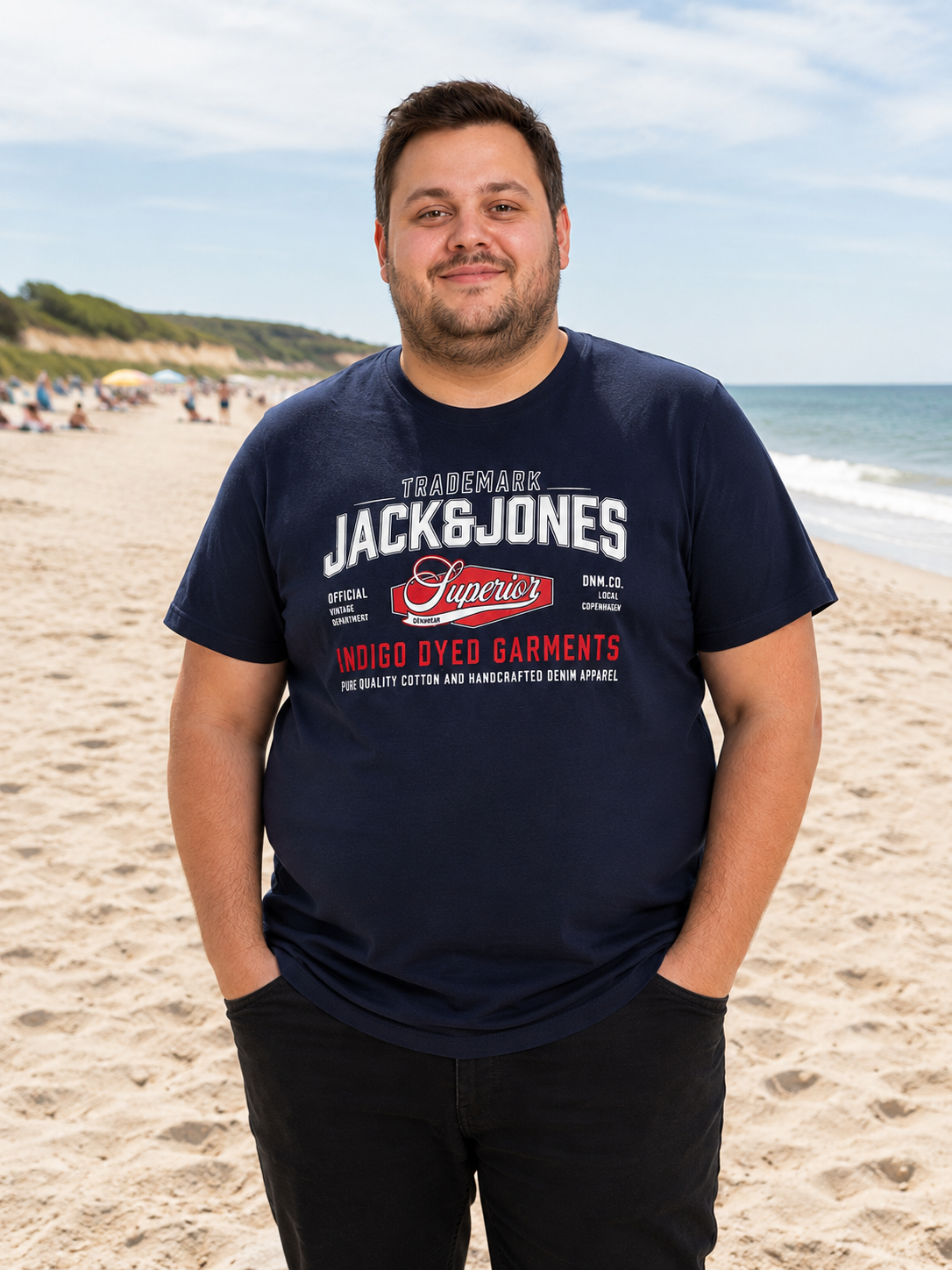 Jack & Jones Logo T-Shirt – Navy Blazer (3XL-8XL)