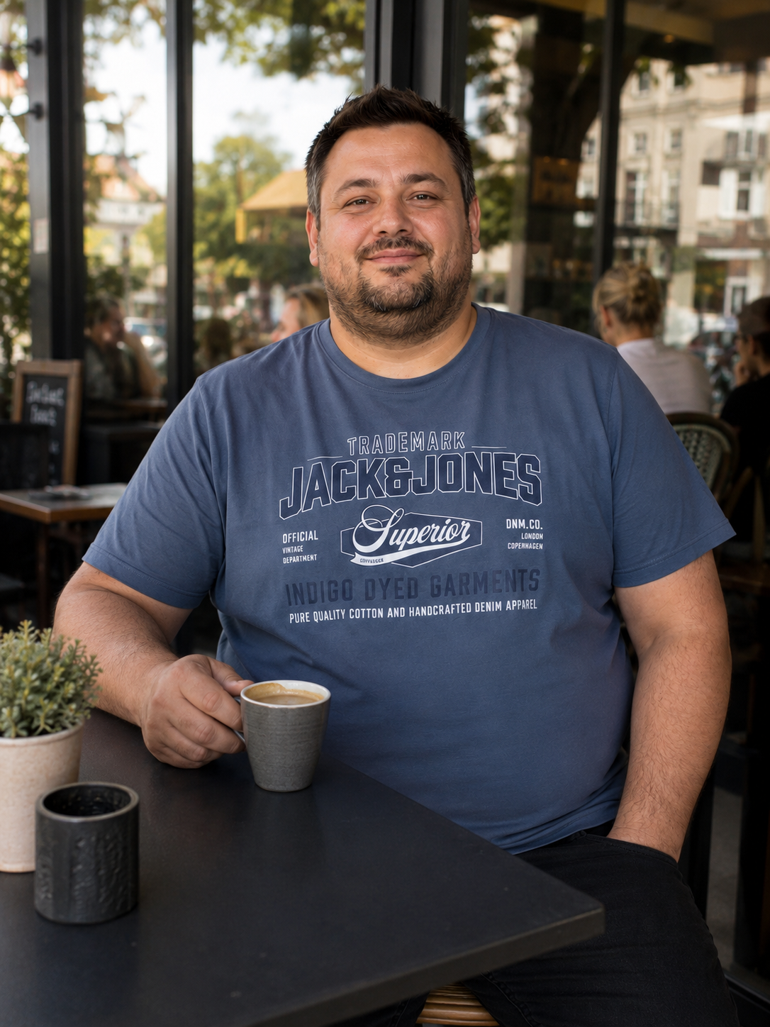Jack & Jones Logo T-Shirt – Turbulence (3XL-8XL)