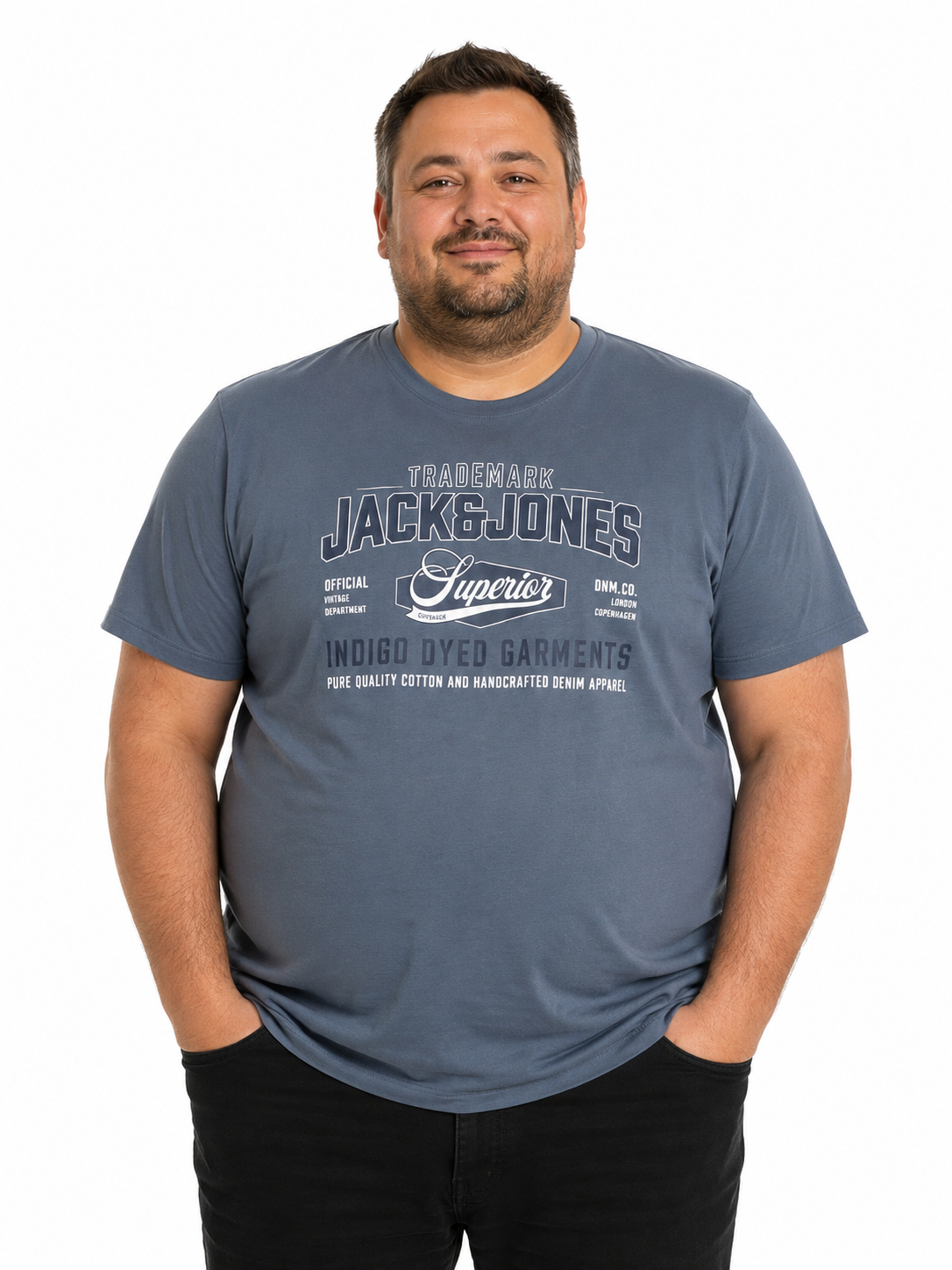 Jack & Jones Logo T-Shirt – Turbulence (3XL-8XL)