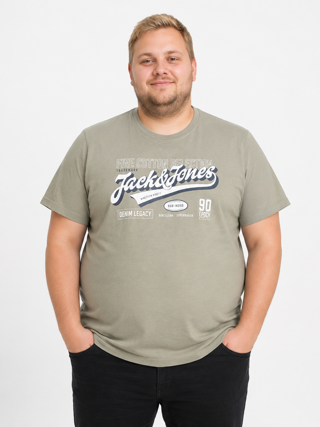 Jack & Jones Logo T-Shirt – Vetiver (3XL-8XL)