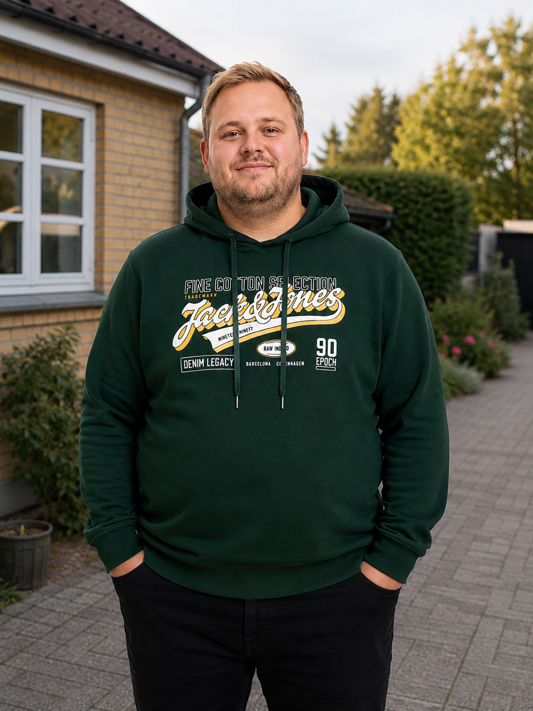 Jack & Jones - Logo Sweat 2 Hættetrøje AW26 - Scarab (3XL - 8XL)