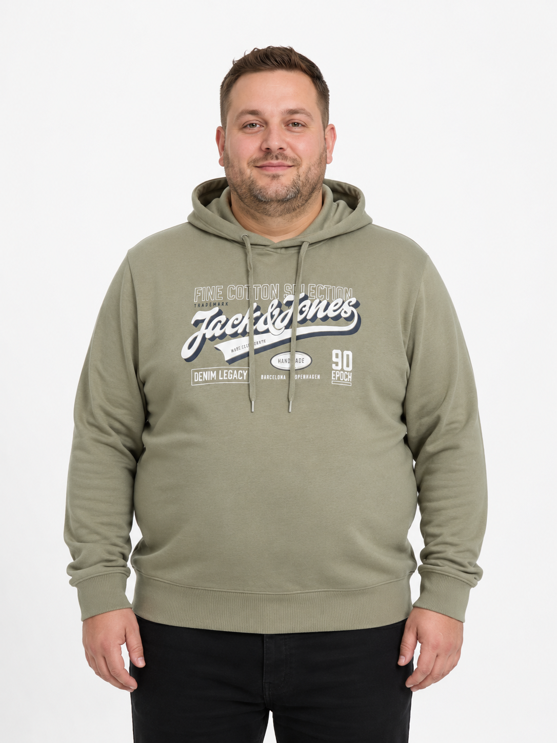 Jack & Jones - Logo Sweat 2 Hættetrøje AW26 - Vetiver (3XL - 8XL)