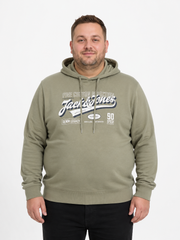 Jack & Jones - Logo Sweat 2 Hættetrøje AW26 - Vetiver (3XL - 8XL)