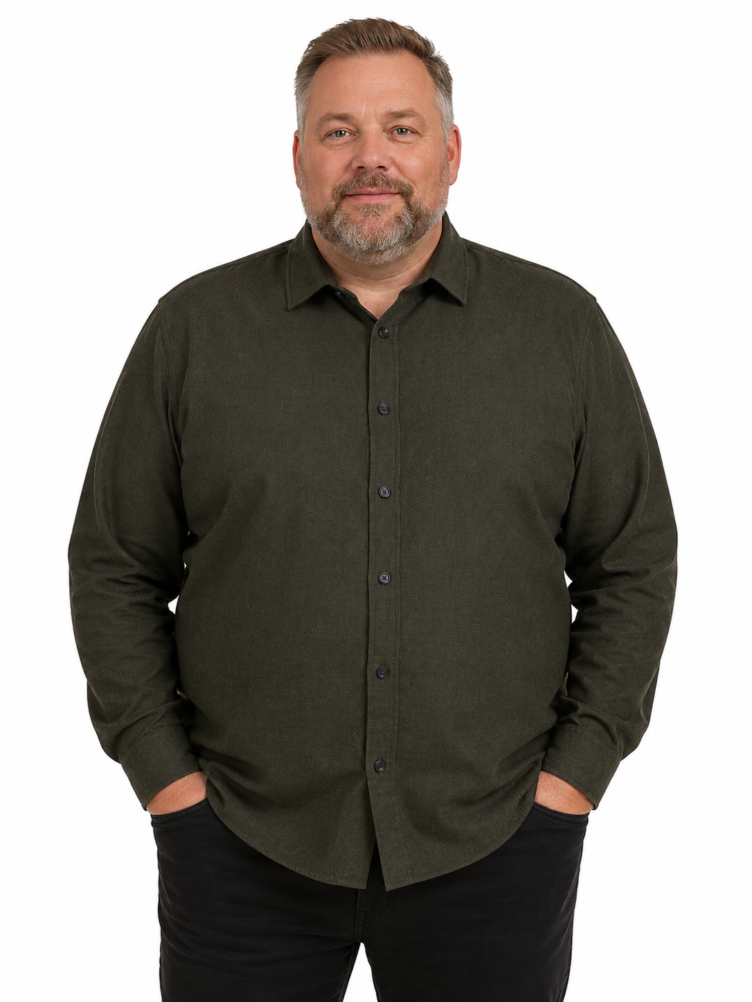 Jack & Jones - Field Melange Skjorte - Rosin (Grøn) (3XL-8XL)