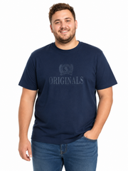 Jack & Jones - Frederiksberg Monogram T-Shirts - Sky Captain (3XL-8XL)