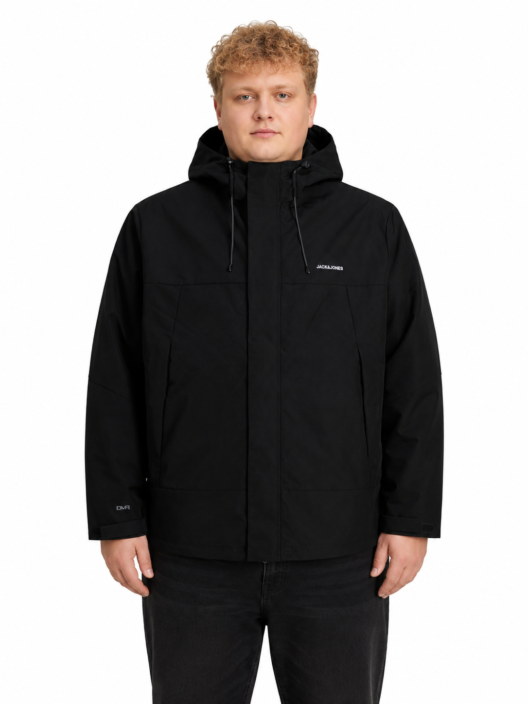 Jack & Jones - Club Dull Windbreaker Jakke - Sort (3XL-8XL)