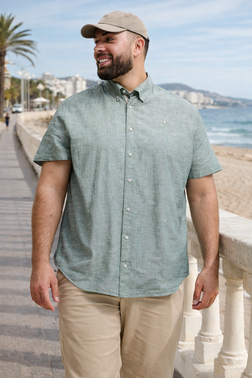 Jack & Jones Sommer Hør Skjorte – Laurel Wreath – (3XL-8XL)