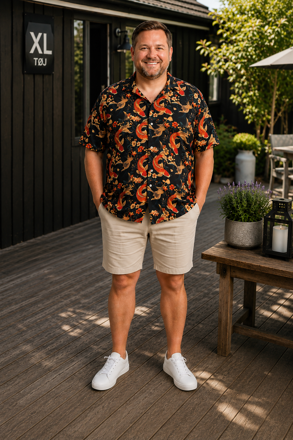 Jack & Jones - Tokyo Koi Resort Skjorte (3XL-8XL)