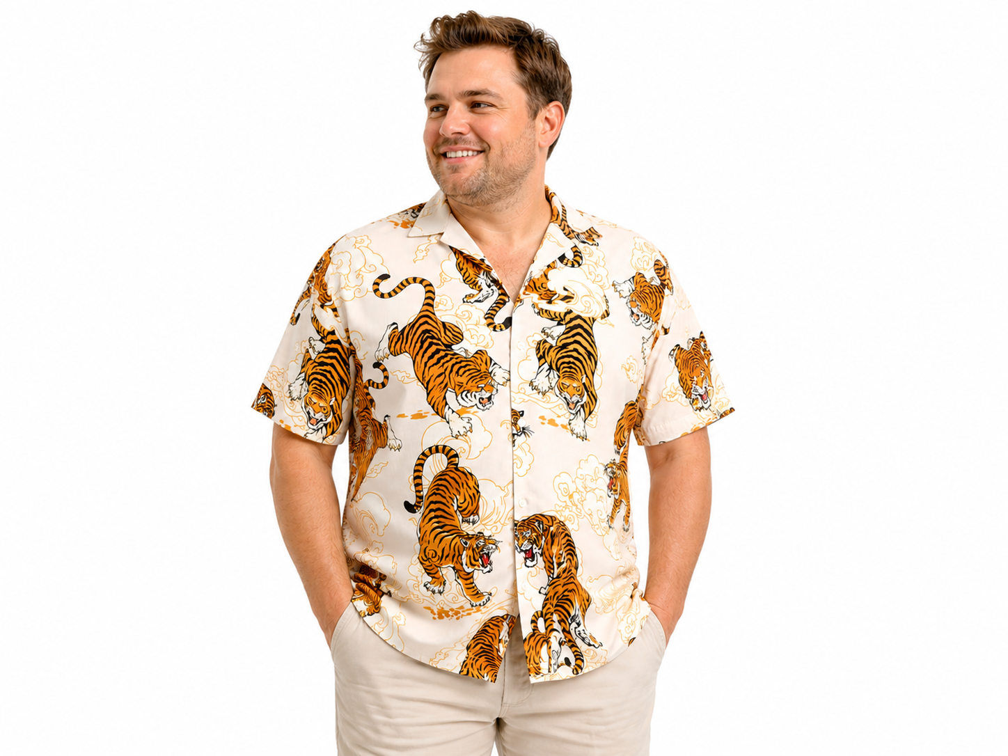 Jack & Jones - Tokyo Tiger Resort Skjorte (3XL-8XL)