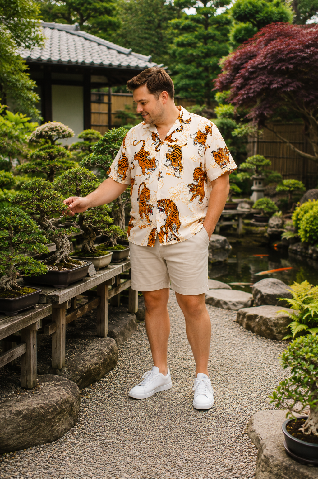 Jack & Jones - Tokyo Tiger Resort Skjorte (3XL-8XL)
