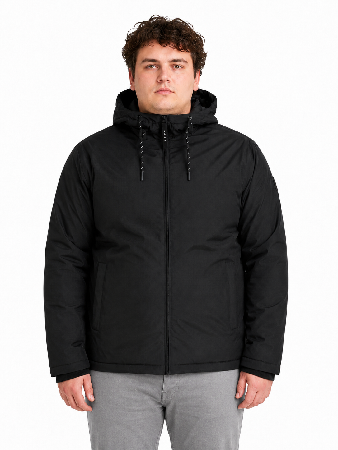 Jack & Jones - Fusion Lock Jakke - Sort (3XL-8XL)