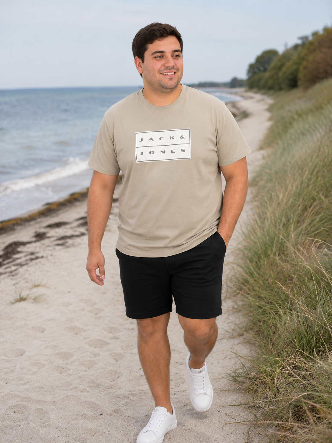 Jack & Jones Fusion Box T-Shirt – Vetiver (3XL-8XL)