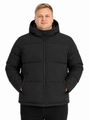 Jack & Jones - Galaxy Puffer Jakke - Sort (3XL-8XL)