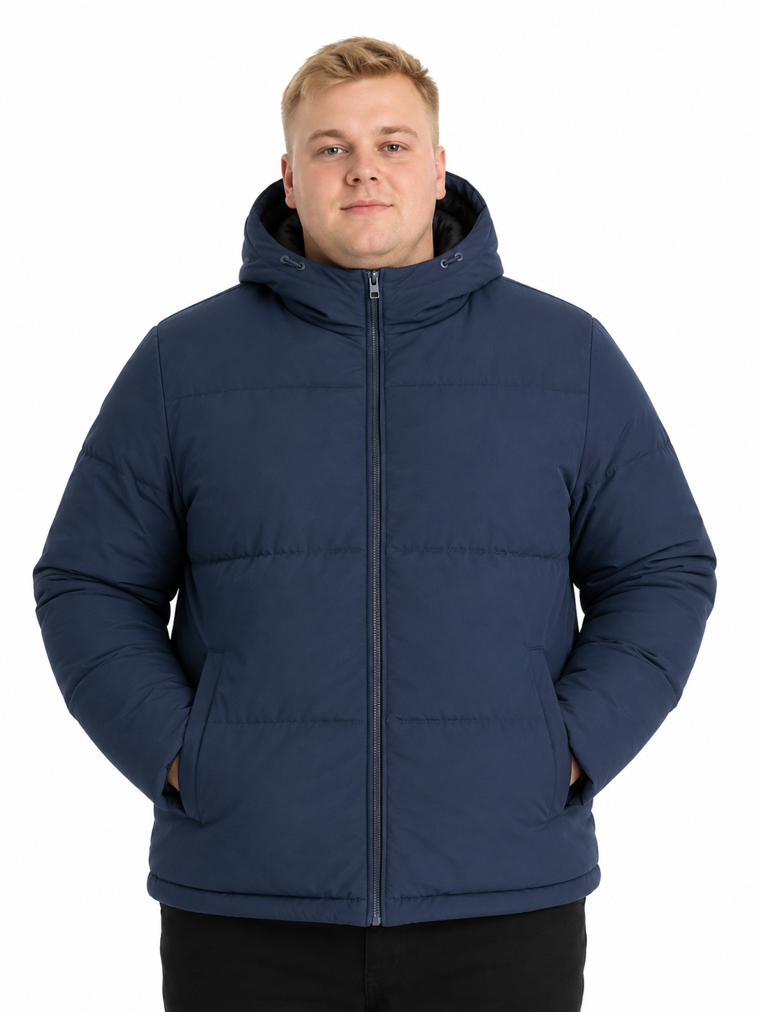 Jack & Jones - Galaxy Puffer Jakke - Sky Captain (Navy) (3XL-8XL)
