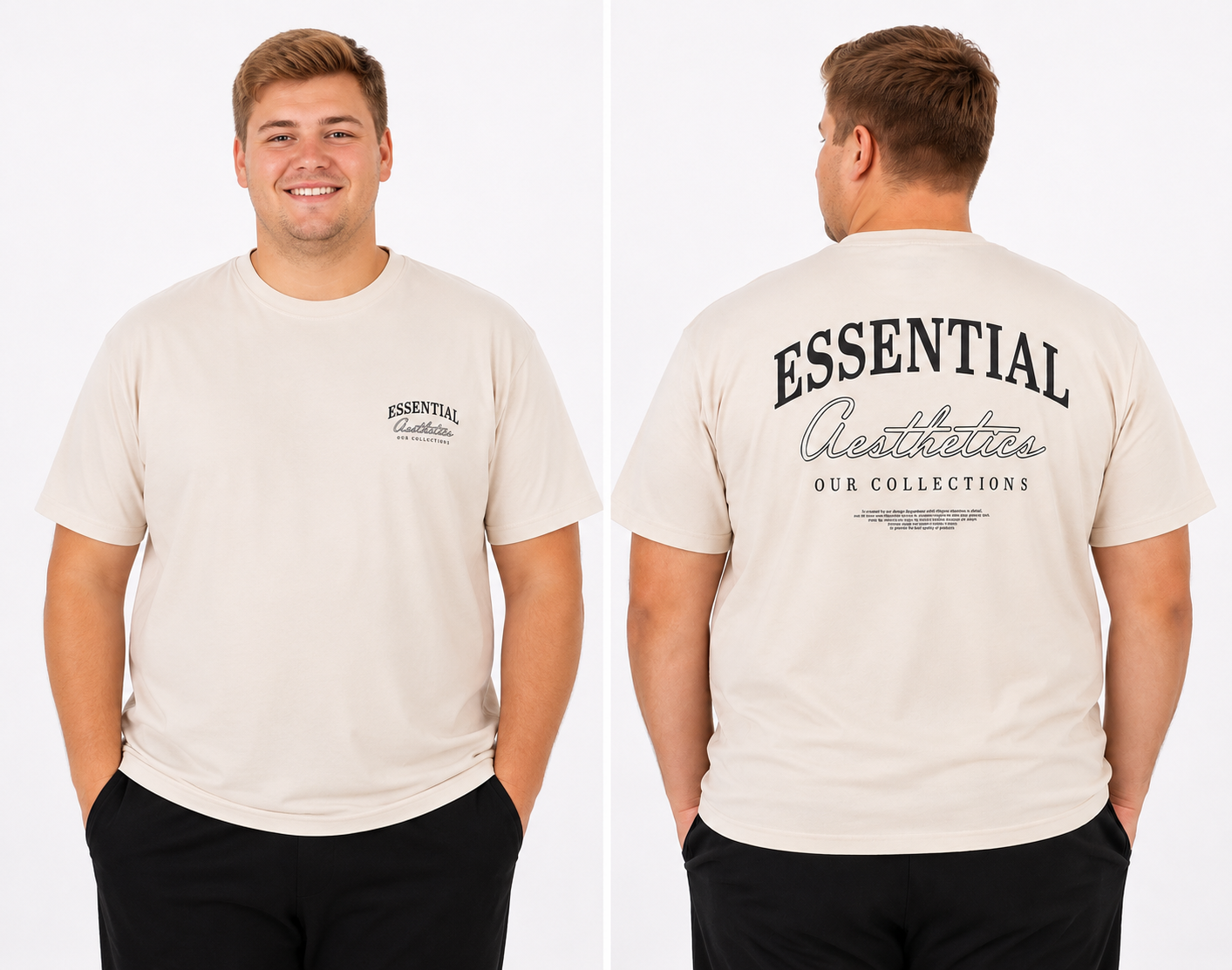 Jack & Jones Relaxed Studio T-Shirt – Moonbeam (3XL-8XL)