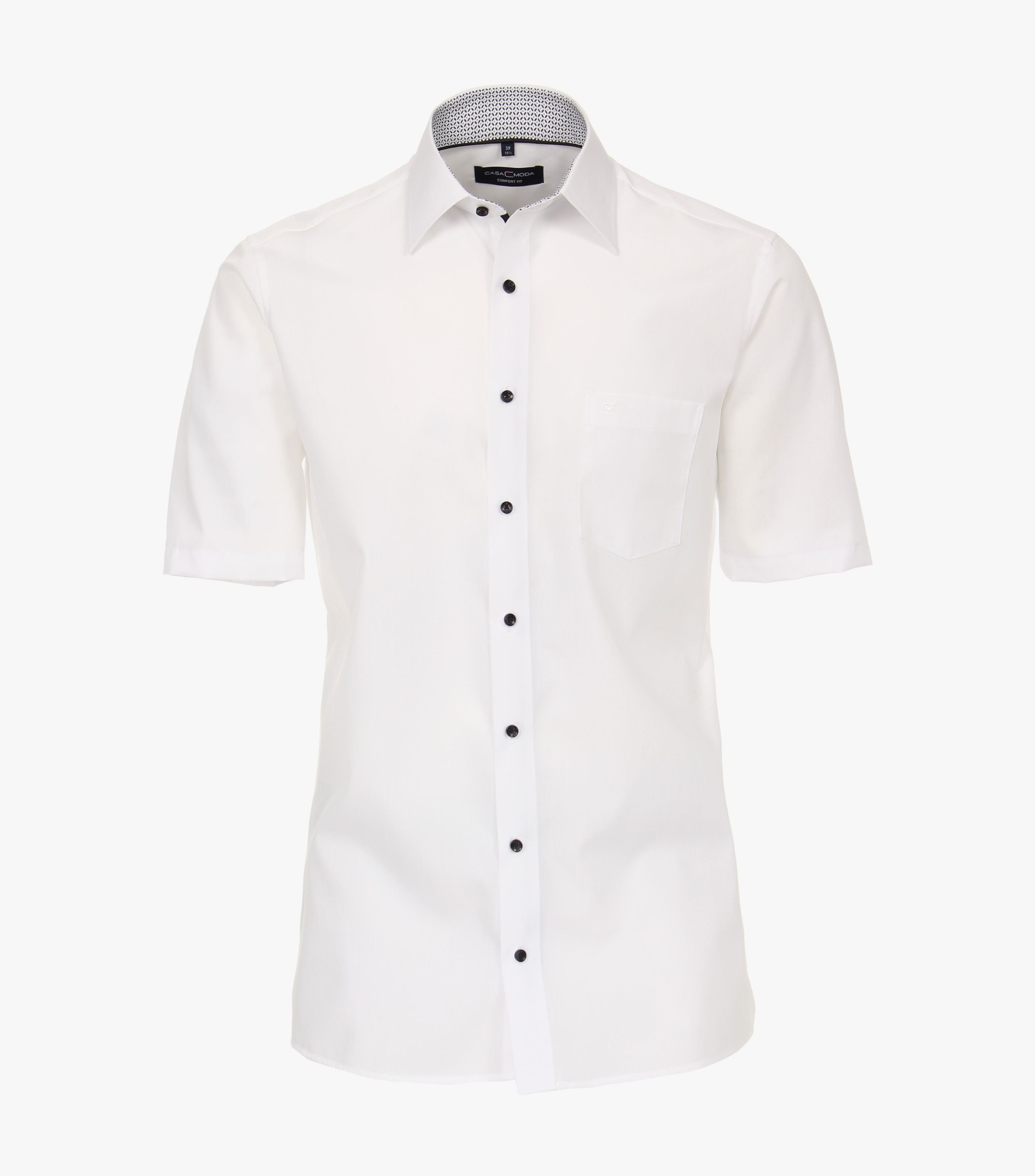 Casa Moda - Kent Comfort Fit Hvid m. Korte Ærmer