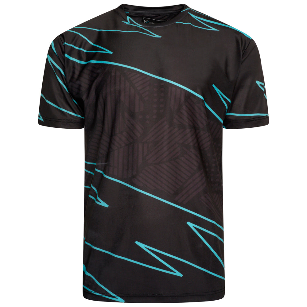 KAM - Active Performance T-shirt - Turkis Print – 2XL– 8XL