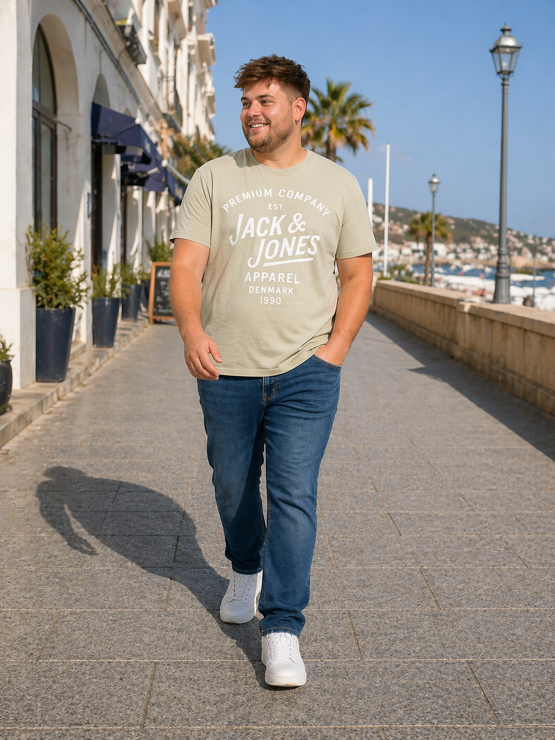 Jack & Jones – Zane T-Shirt – Humus (3XL–8XL)