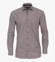 Casa Moda - Kent Comfort Fit Mønster L/S Rød