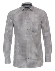 Casa Moda - Kent Comfort Fit Mønster L/S Grå