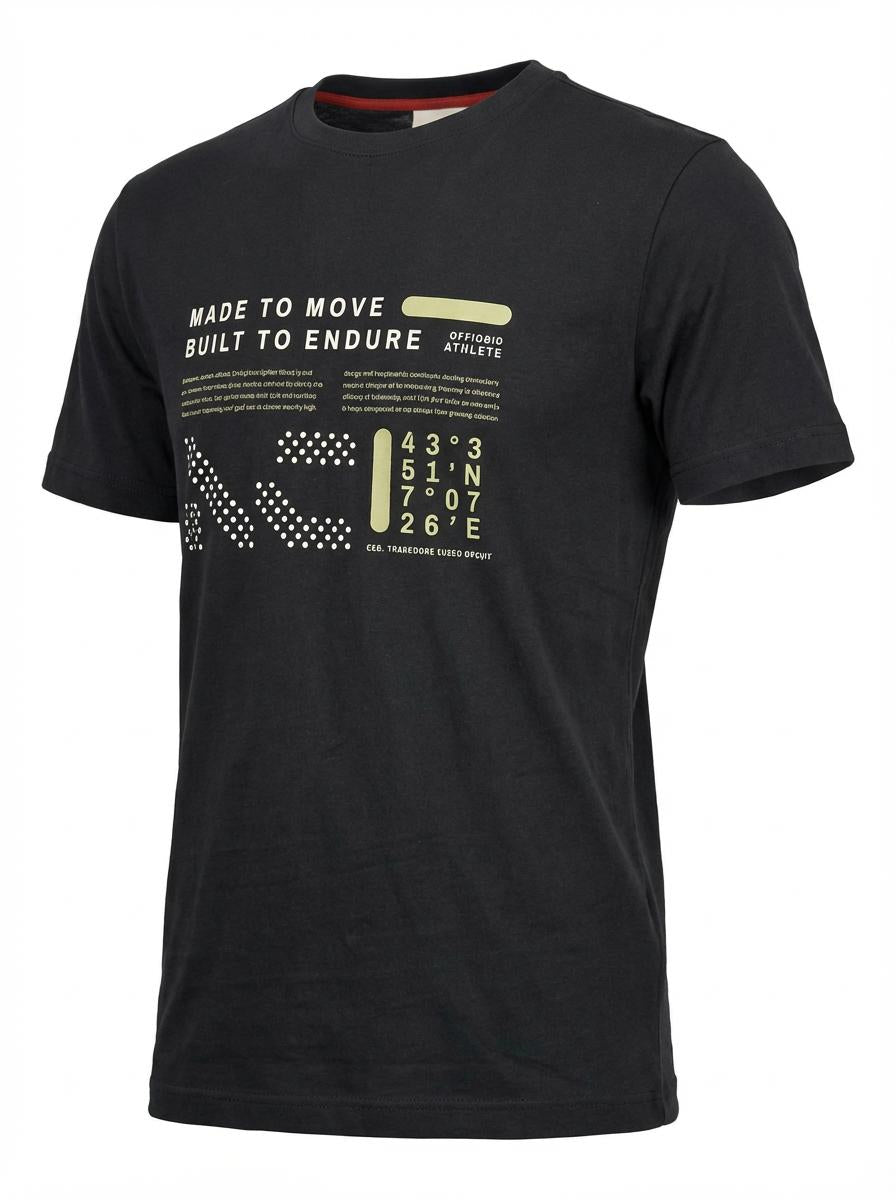 Athletes Collective - Camitello Print T-Shirt – Sort – 2XL– 8XL